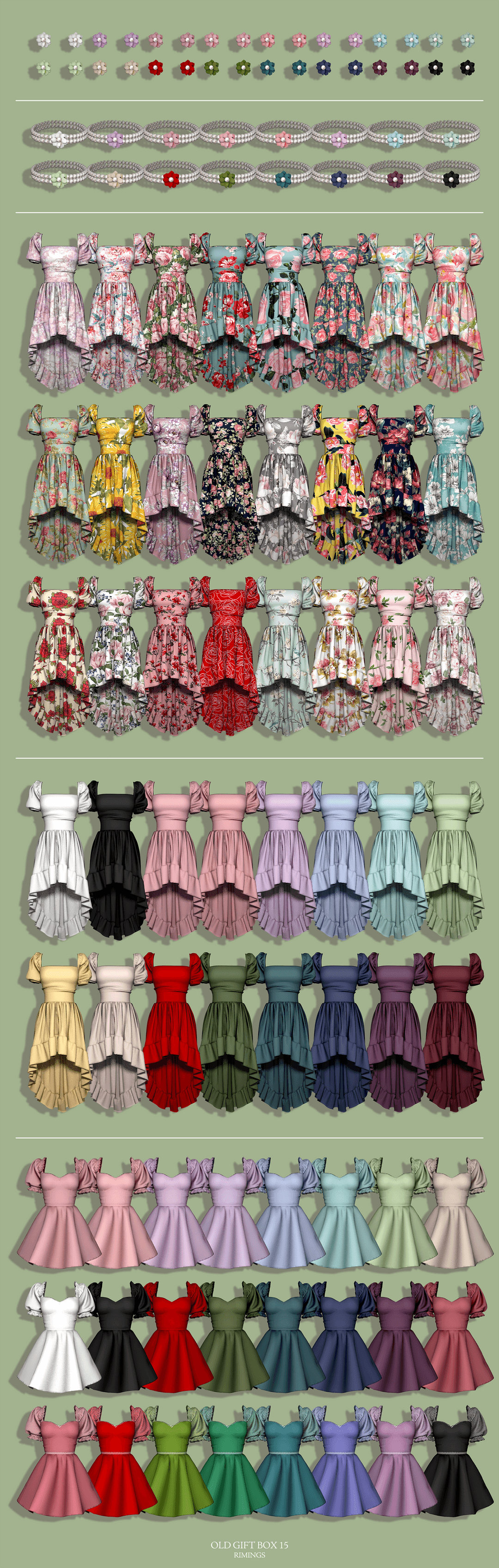 Галерея мода Сет платьев и аксессуаров OLD GIFT BOX 15 #1